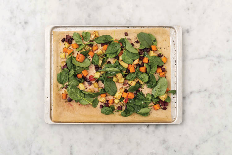 Toss the veggies