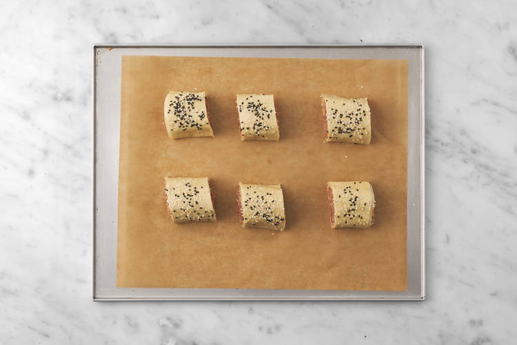 Bake the sausage rolls