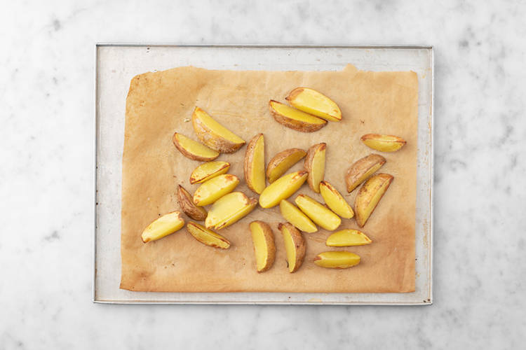 Bake the potato wedges