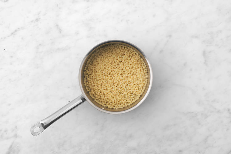 Cook the pearl couscous
