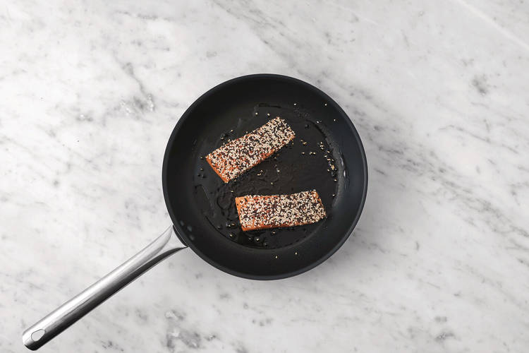 Cook the salmon