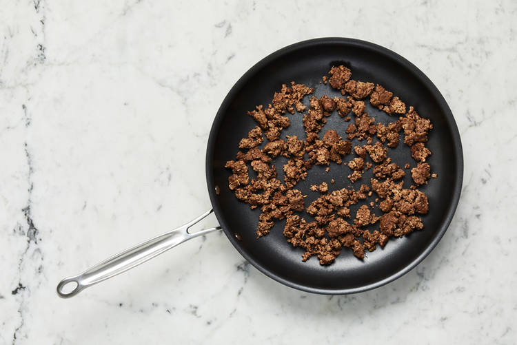 Cook plant-based protein shreds