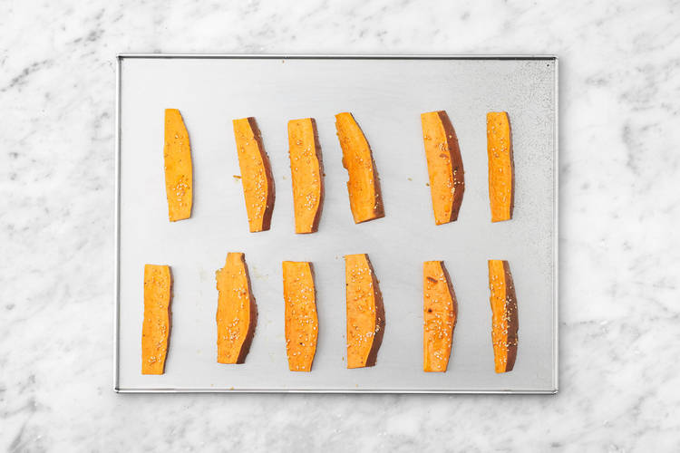 Bake the Sweet Potatoes Fries