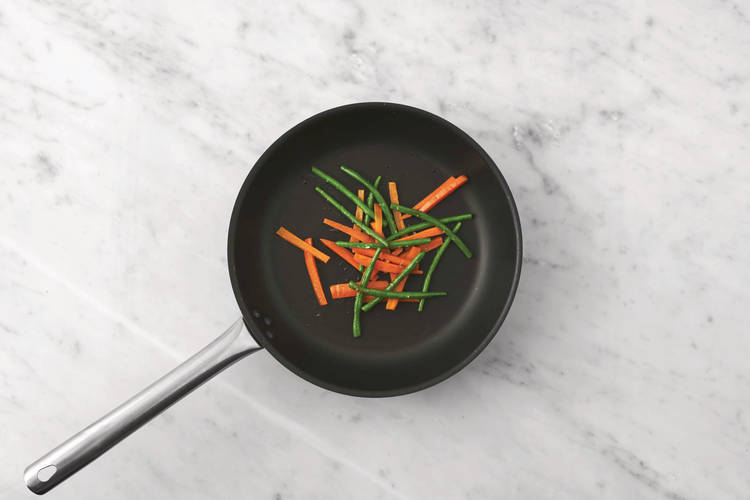 Cook the veggies