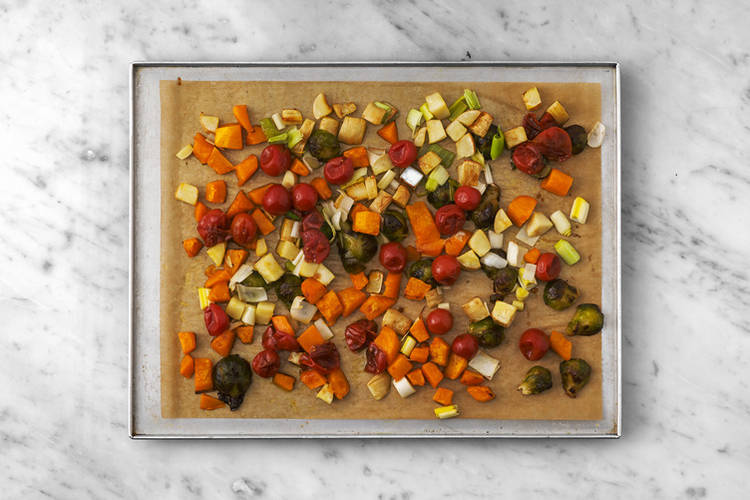 Roast the cherry tomatoes
