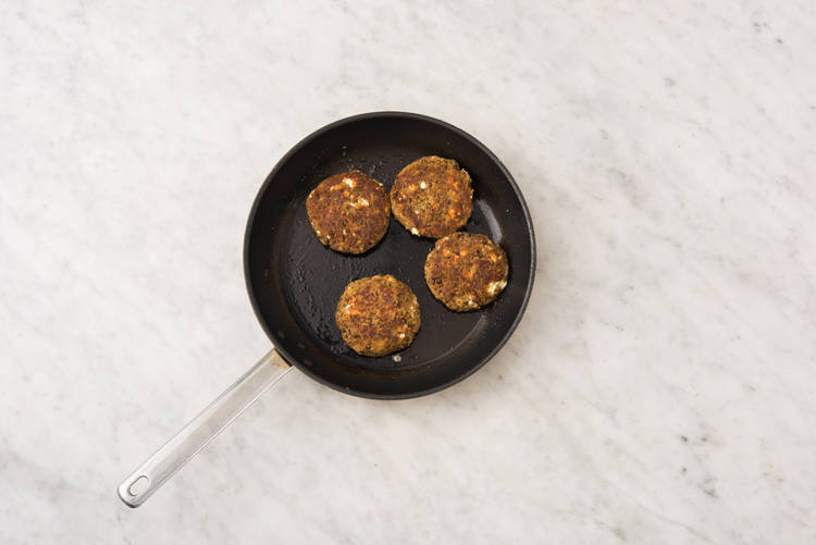 Cook the lentil patties