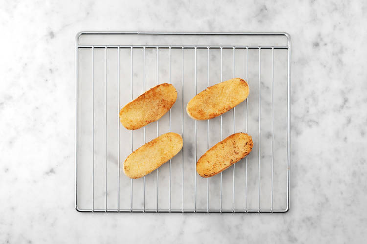 Toast the garlic ciabatta