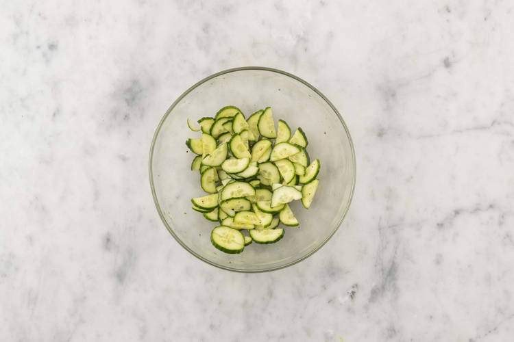 Prepare the cucumber