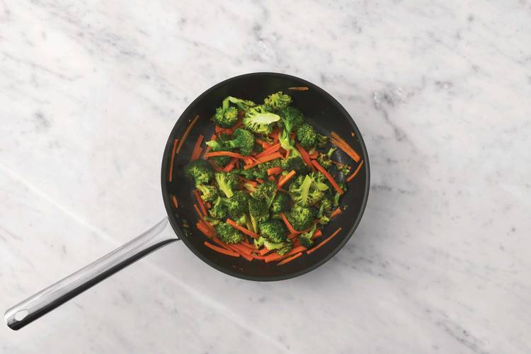 Cook the veggies