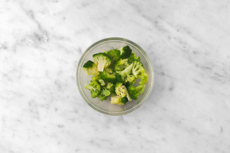 Steam the broccoli 