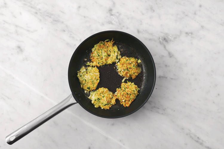 Cook the fritters