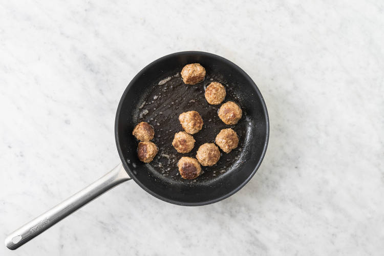 Cook the meatballs