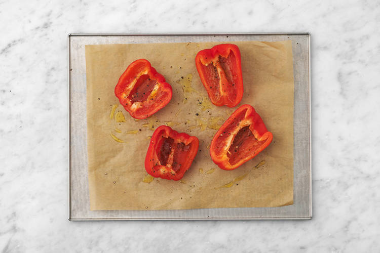 Roast the capsicums