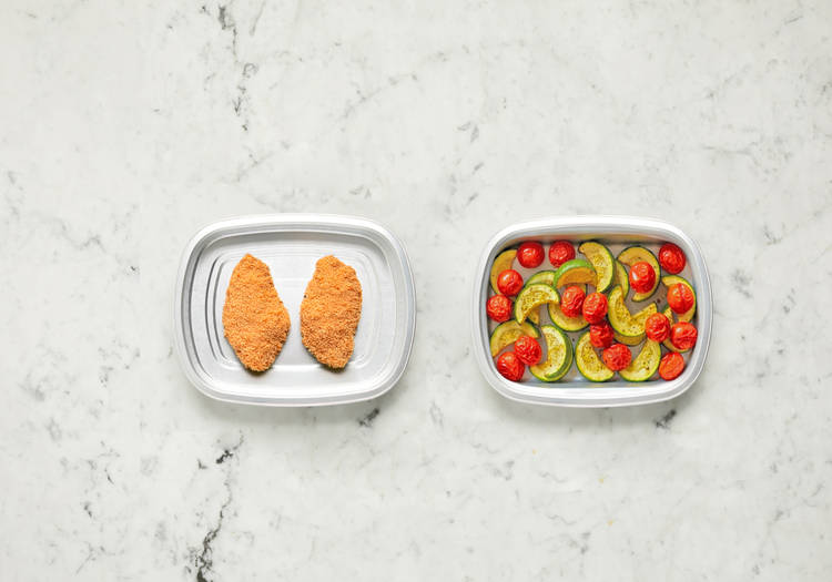 Assemble Veggies & Bake