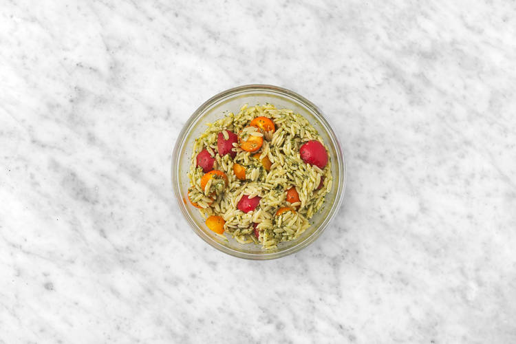 Cuire et assembler l’orzo