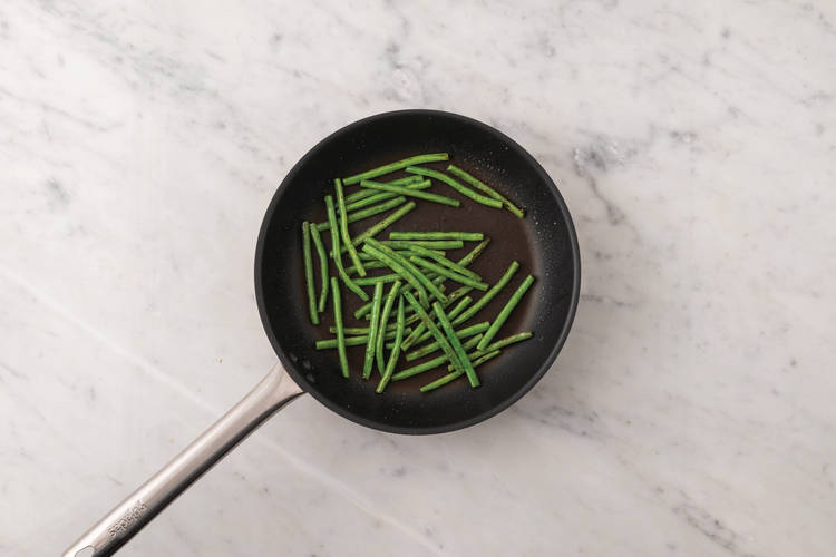 Cook the green beans