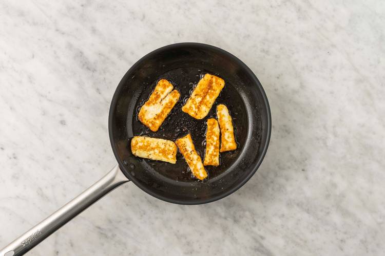 Cook the haloumi