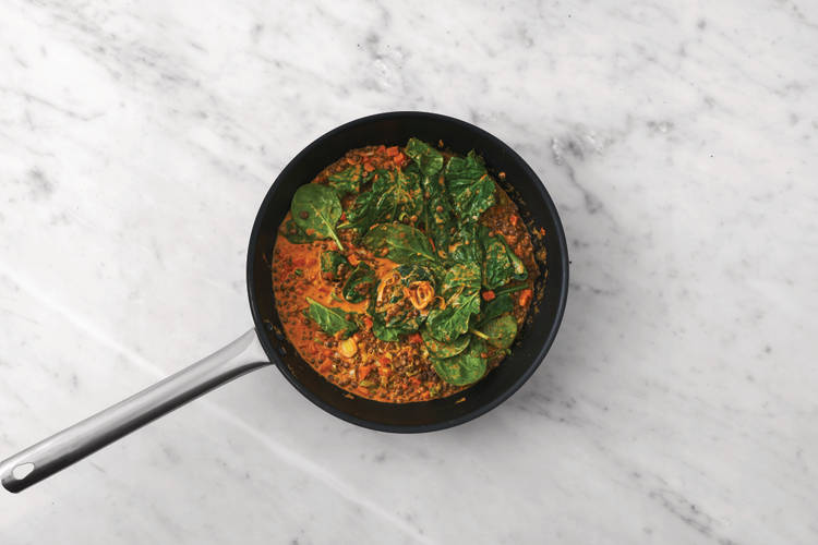 Cook the haloumi & lentil filling
