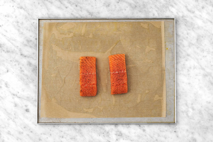 Bake the salmon
