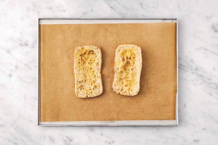 Bake the garlic dippers