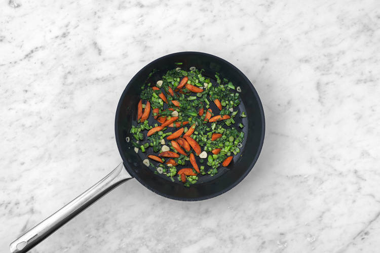Cook the veggies