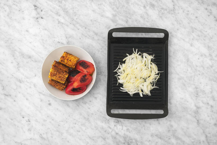 Grill the veggies