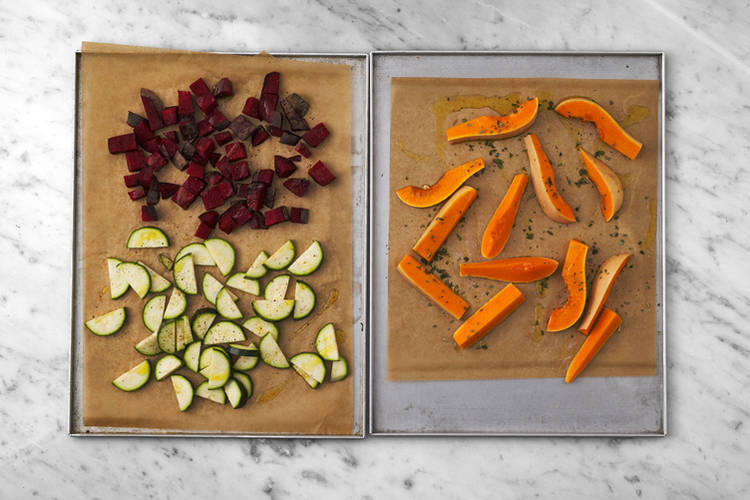 Roast the veggies
