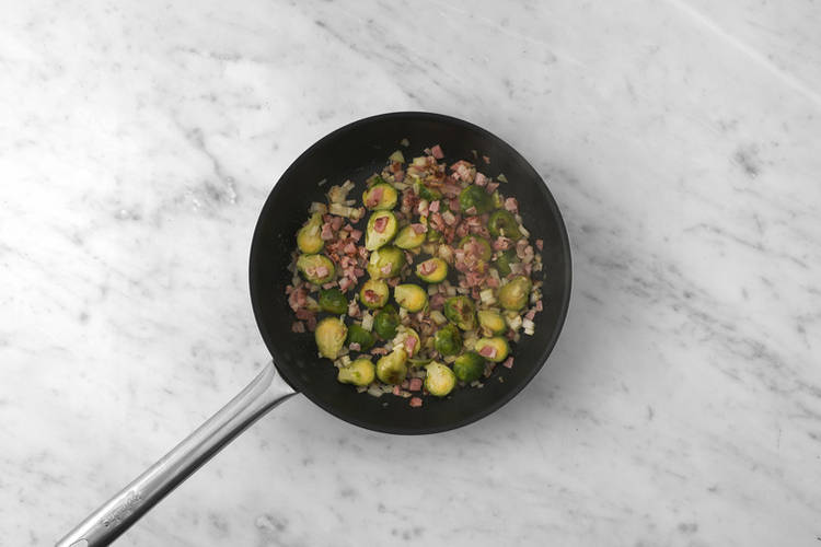 Sauté the sprouts 