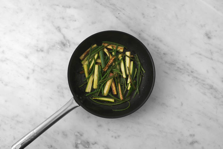 Cook the veggies 
