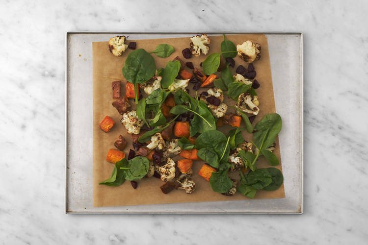 Toss the veggies