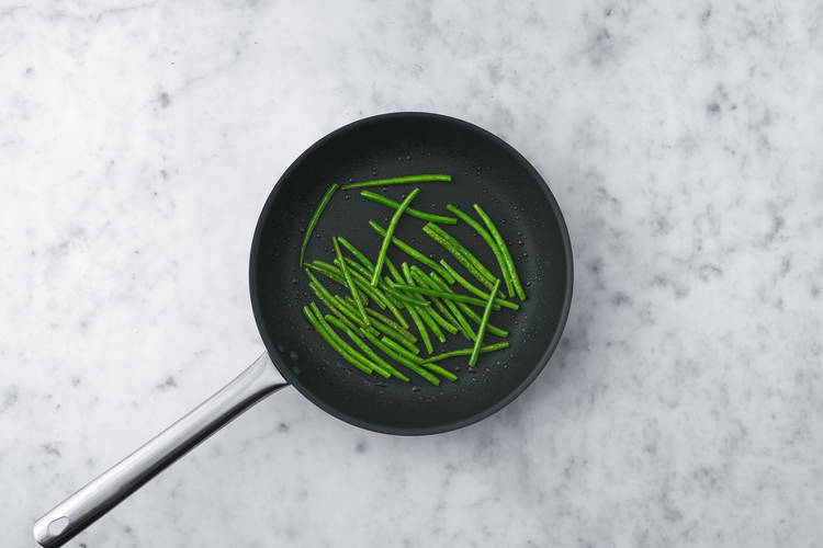 Cook the green beans