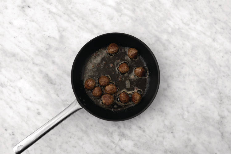Cook the meatballs