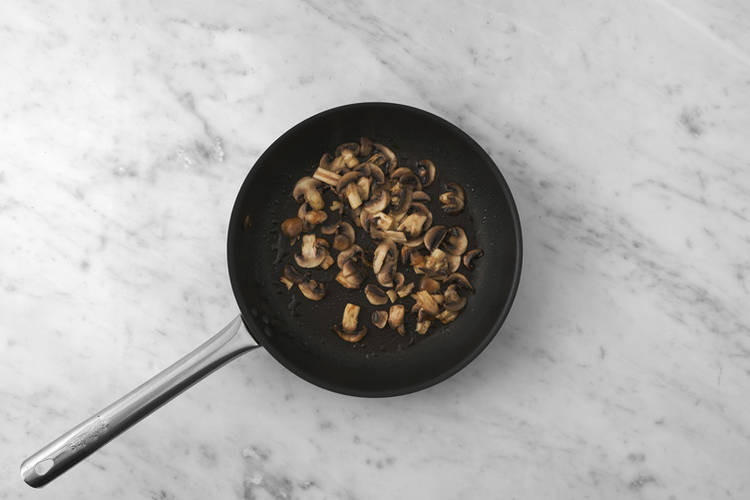 Cook the mushrooms & chicken