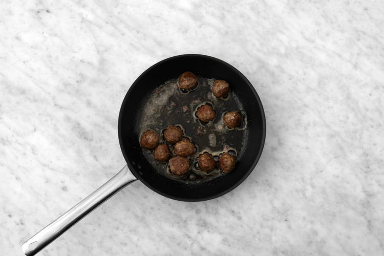 Cook the meatballs