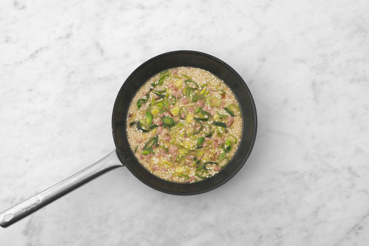Start the risotto