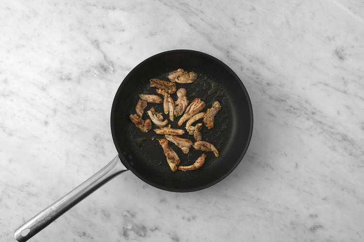 Cook the chicken & haloumi
