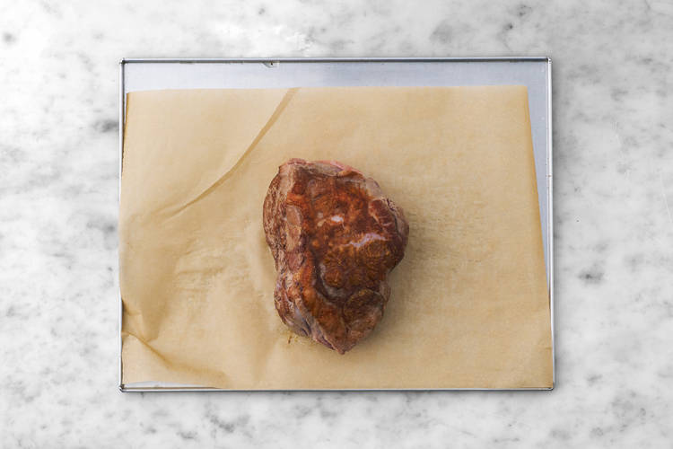 Start cooking the lamb