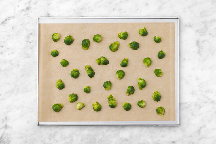 Roast the Brussels sprouts