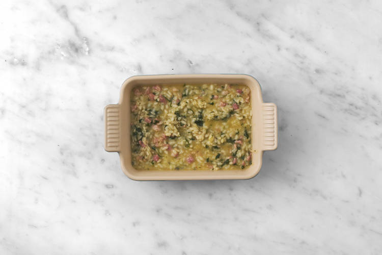 Bake the risotto