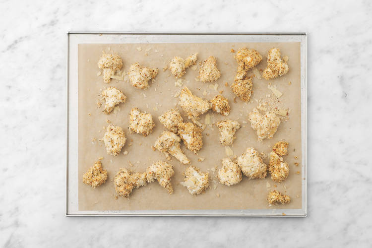 Prep the cauliflower & cook haloumi