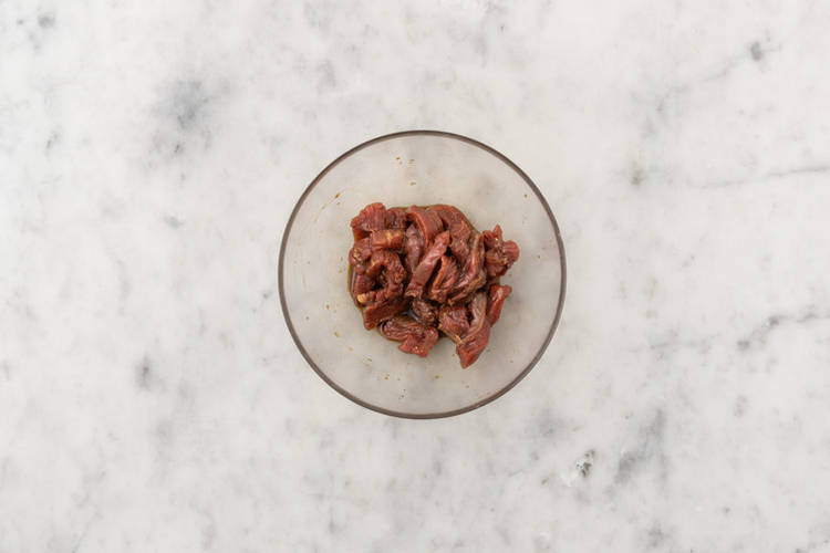 Flavour the beef 