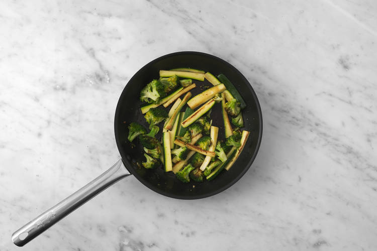 Cook the veggies