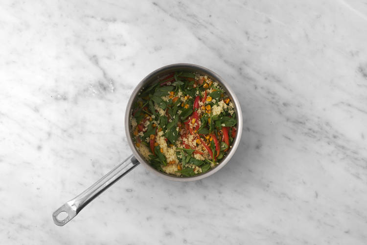 Cook the couscous 