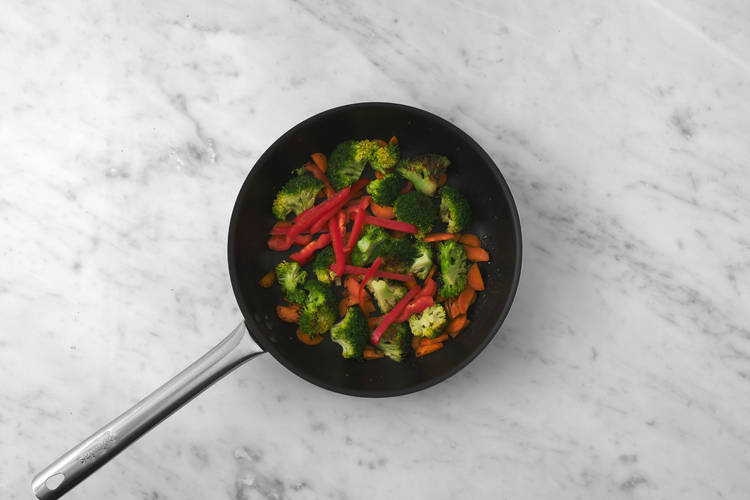 Cook the veggies 