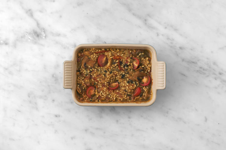 Bake the risotto