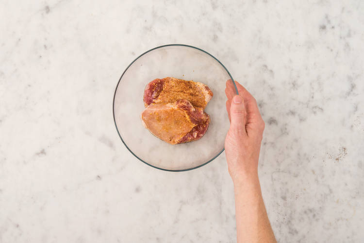 Flavour the pork 