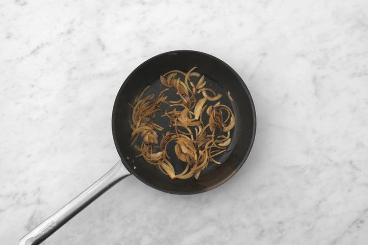 Caramelise the Chorizo and Onion