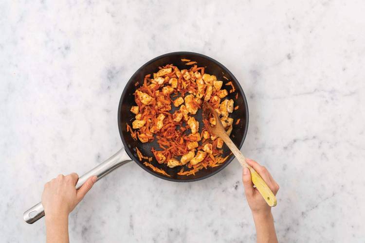 Cook the chicken & bacon