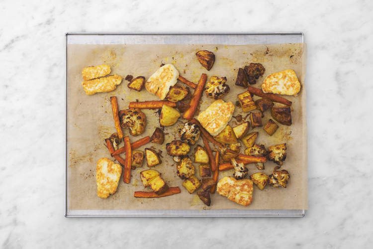 Add the Halloumi