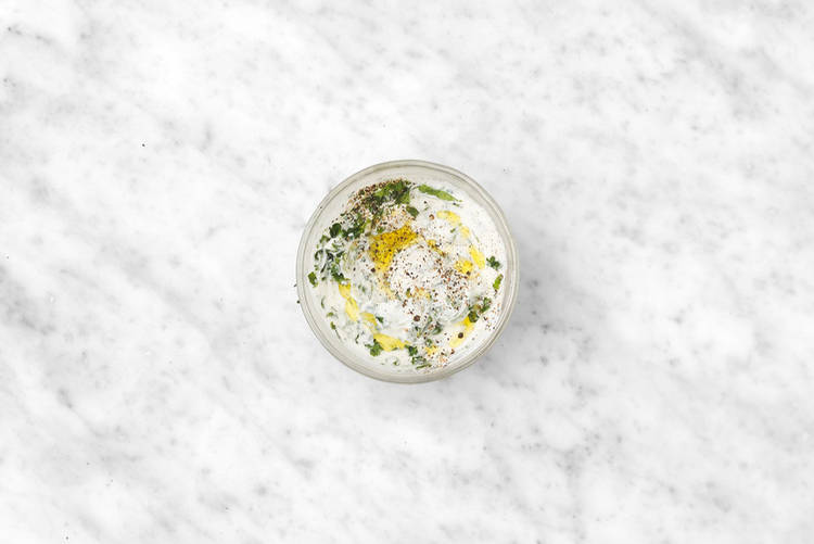 Make the Coriander-Garlic Yoghurt